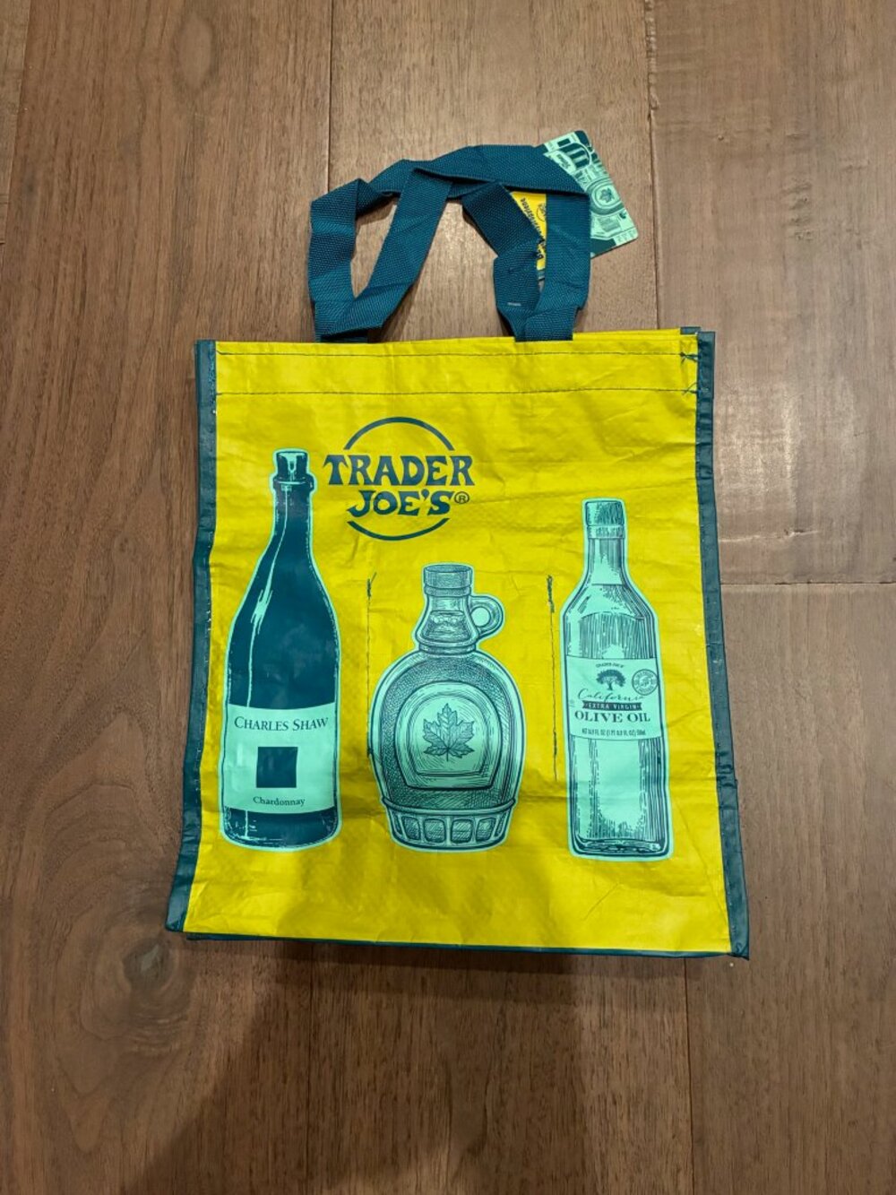 NWT Trader Joe's 6 Bottle Beverage Tote Yellow Reusable Wine Carrier